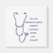 Stethoscoop hart orthopedisch verpleegkundige magneet (Voorkant)