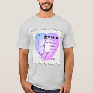 Stethoscoop hart orthopedisch verpleegkundige t-shirt