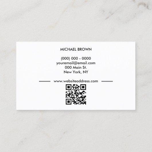 Stethoscoop Hart Verpleegkundige Arts QR-code Visitekaartje (Achterkant)