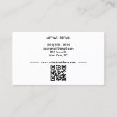 Stethoscoop Hart Verpleegster Dokter qr code Visitekaartje (Achterkant)