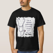 Stethoscoop Hart vroedvrouw verpleegkundige T-shirt (Voorkant)