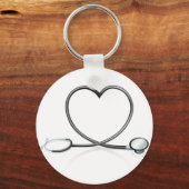 Stethoscoop hartconcept sleutelhanger (Voorkant)