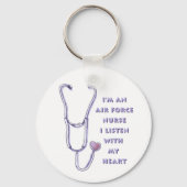 Stethoscoop hartluchtmacht sleutelhanger (Voorkant)