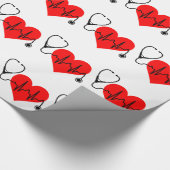 Stethoscoop hartslag Hartslag Cadeaupapier (Hoek)