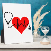 Stethoscoop hartslag Hartslag Fotoplaat (Zijkant)