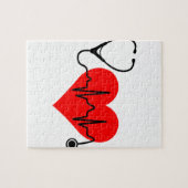 Stethoscoop hartslag Hartslag Legpuzzel (Horizontaal)