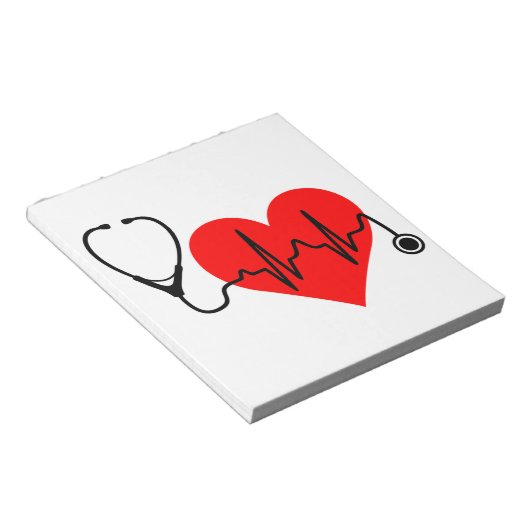 Stethoscoop hartslag Hartslag Notitieblok (Schuin)