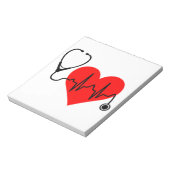 Stethoscoop hartslag Hartslag Notitieblok (Linkerzijde)