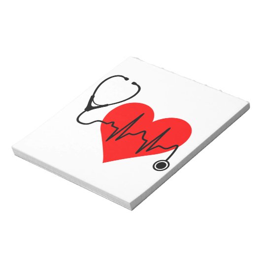 Stethoscoop hartslag Hartslag Notitieblok (Linkerzijde)