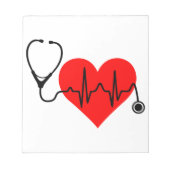 Stethoscoop hartslag Hartslag Notitieblok (Voorkant)