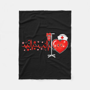 Stethoscoop Hartslag Verpleegster Valentijnsdag Rn Fleece Deken