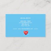 Stethoscoop Hartverpleegkundige Blue Visitekaartje (Achterkant)