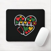 Stethoscoop Heart Juneteenth Melanin Nurse African Muismat (Met muis)