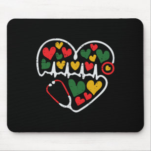 Stethoscoop Heart Juneteenth Melanin Nurse African Muismat