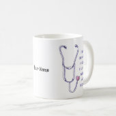 Stethoscoop Heart School Nurse Koffiemok (Voorkant rechts)