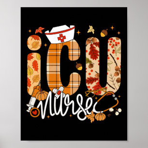 Stethoscoop IC Nurse Herfst Yall Autumn Leaves Tha Poster