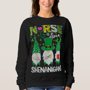 Stethoscoop Irish Gnomes Shenanigans Nurse St Pat Trui