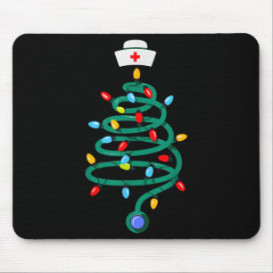 Stethoscoop Kerstboom Geregistreerde Dokter Verple Muismat