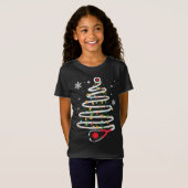 Stethoscoop Kerstboom Leuke gezondheidszorg RN Hol T-shirt (Voorkant volledig)