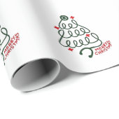 Stethoscoop Kerstboom Lichtjes Verpleegkundige Wer Cadeaupapier (Rol Hoek)