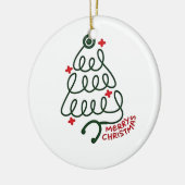 Stethoscoop Kerstboom Lichtjes Verpleegkundige Wer Keramisch Ornament (Links)