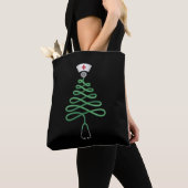Stethoscoop Kerstboom Nurse Scrub Xmas Tote Bag (Dichtbij)