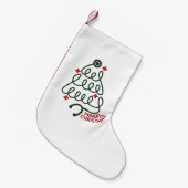 Stethoscoop Kerstboom Verlichting Verpleegkundige  Kleine Kerstsok (Voorkant (Hangend))