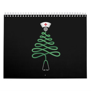 Stethoscoop Kerstboom Verpleegster Schrob Kerstmis Kalender