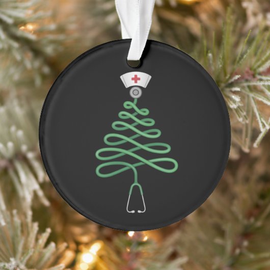 Stethoscoop Kerstboom Verpleegster Schrob Kerstmis Ornament (Boom)