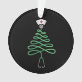 Stethoscoop Kerstboom Verpleegster Schrob Kerstmis Ornament (voorkant)