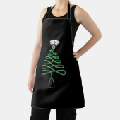 Stethoscoop Kerstboom Verpleegster Scrub Kerstmis Schort (Insitu)