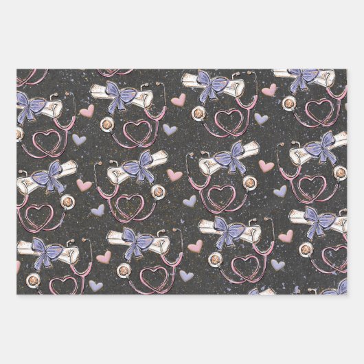 Stethoscoop medisch Afstuderen Inpakpapier Vel (Voorkant 2)