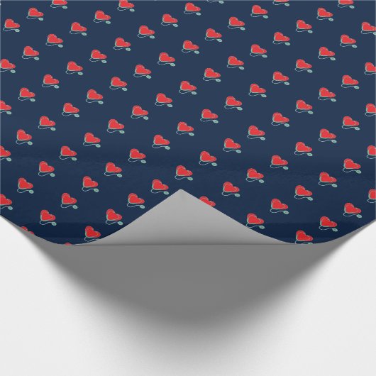 Stethoscoop medisch veld Gift Blue Cadeaupapier (Hoek)