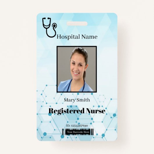 Stethoscoop medisch-verticale foto-ID Badge (Voorkant)