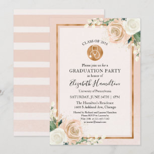 Stethoscoop Medische Verpleegdienst School Afstude Kaart