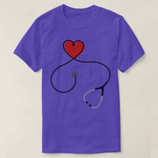 Stethoscoop met hart t-shirt (Design voorkant)