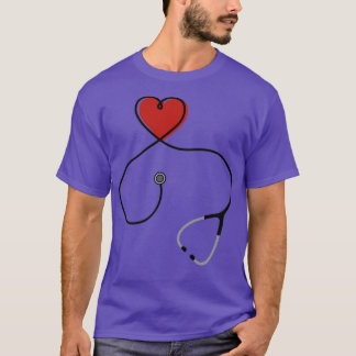 Stethoscoop met hart t-shirt