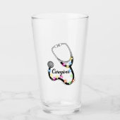 Stethoscoop met kerstlampjes Merry Xmas verpleegst Glas (Voorkant)