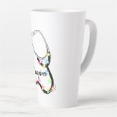 Stethoscoop met kerstlampjes Merry Xmas verpleegst Latte Mok (Rechterhoek)