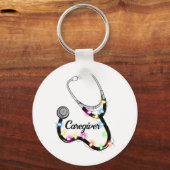 Stethoscoop met kerstlampjes Merry Xmas verpleegst Sleutelhanger (Voorkant)