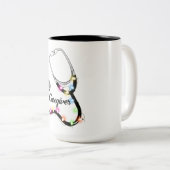 Stethoscoop met kerstlampjes Merry Xmas verpleegst Tweekleurige Koffiemok (Voorkant rechts)