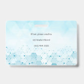 Stethoscoop Molecuul Medische Foto ID Badge (Achterkant)