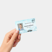 Stethoscoop Molecuul Medische Foto ID Badge (Handheld)