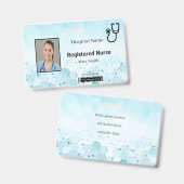 Stethoscoop Molecuul Medische Foto ID Badge (Voor- en achterkant)
