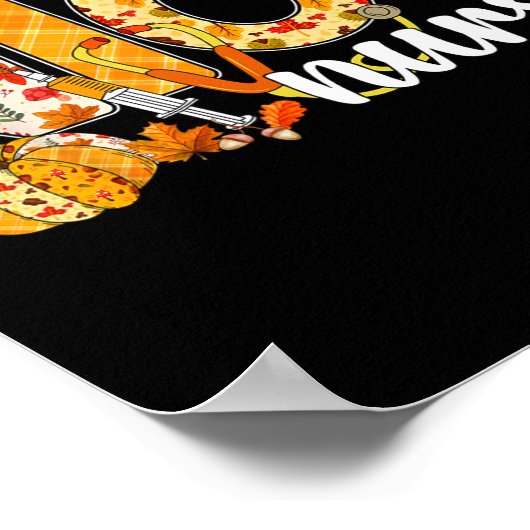 Stethoscoop Nicu Nurse Herfst Yall Autumn Leaves T Poster (Hoek)