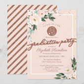 Stethoscoop Nursing School Afstudeerder Party Roze Kaart (Voorkant / Achterkant)