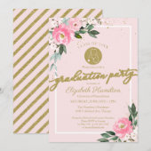 Stethoscoop Nursing School Afstudeerder Party Roze Kaart (Voorkant / Achterkant)