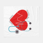 Stethoscoop op maat van beste arts verpleegster te fleece deken (Voorkant (Horizontaal))