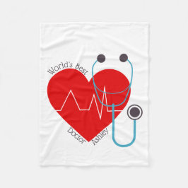 Stethoscoop op maat van beste arts verpleegster te fleece deken