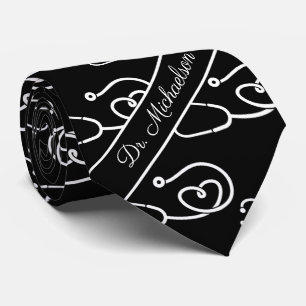 Stethoscoop Patroon Arts Naam Medische arts Stropdas